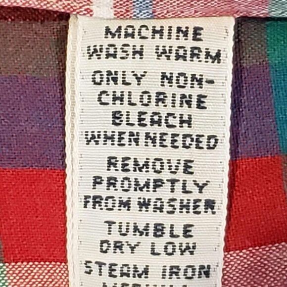 Polo Ralph Lauren Mens Oxford Plaid Blake Button Down Shirt SS Green Red Large L - Picture 8 of 9